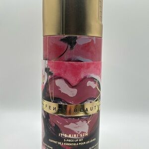 Fenty Beauty Lip Trio Tin with Pink and Gold Accents